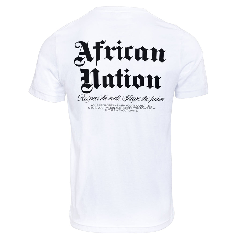 T-shirt unisexe blanc - AFRICAN NATION - BLACK LEGACY STREETWEAR