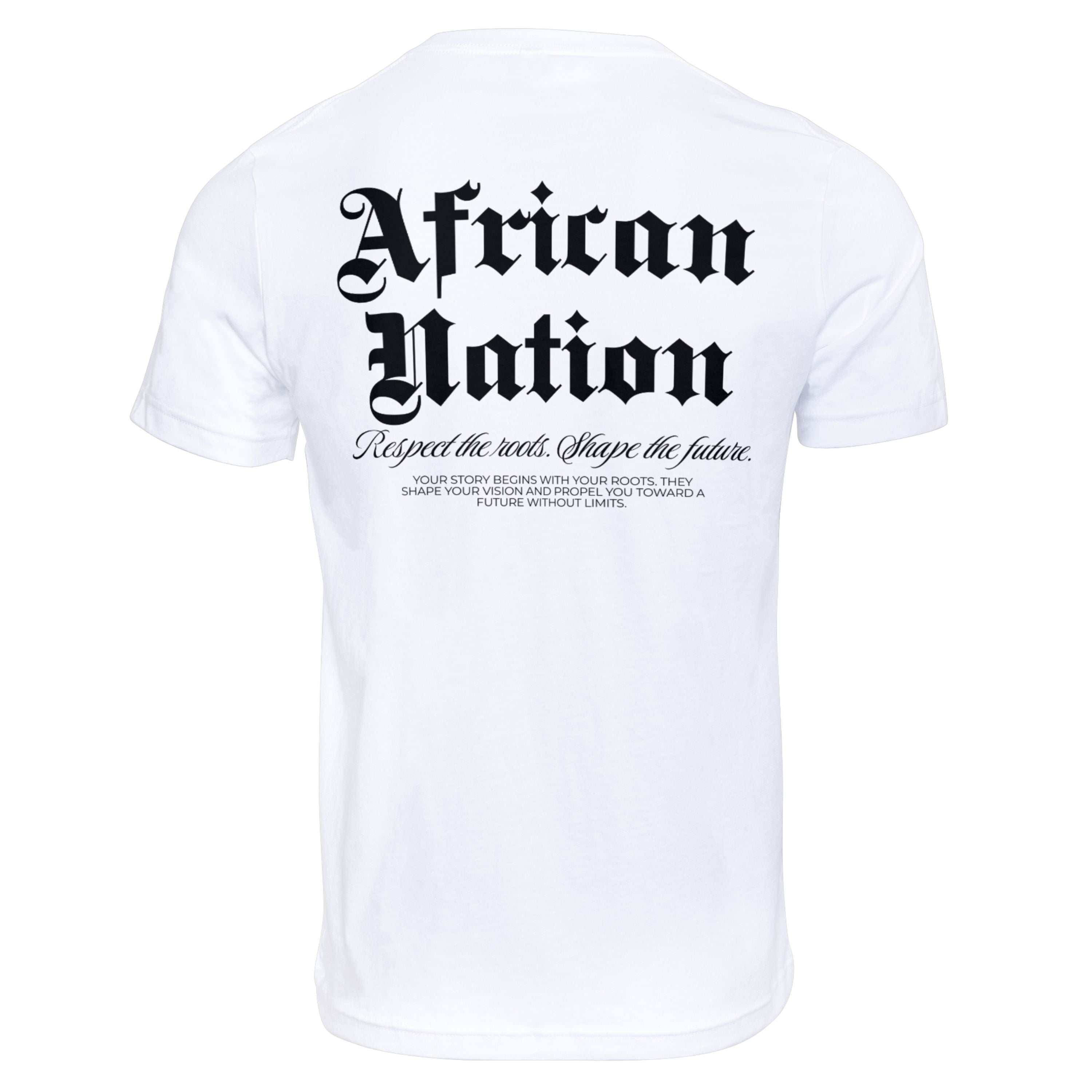 T-shirt unisexe blanc - AFRICAN NATION - BLACK LEGACY STREETWEAR