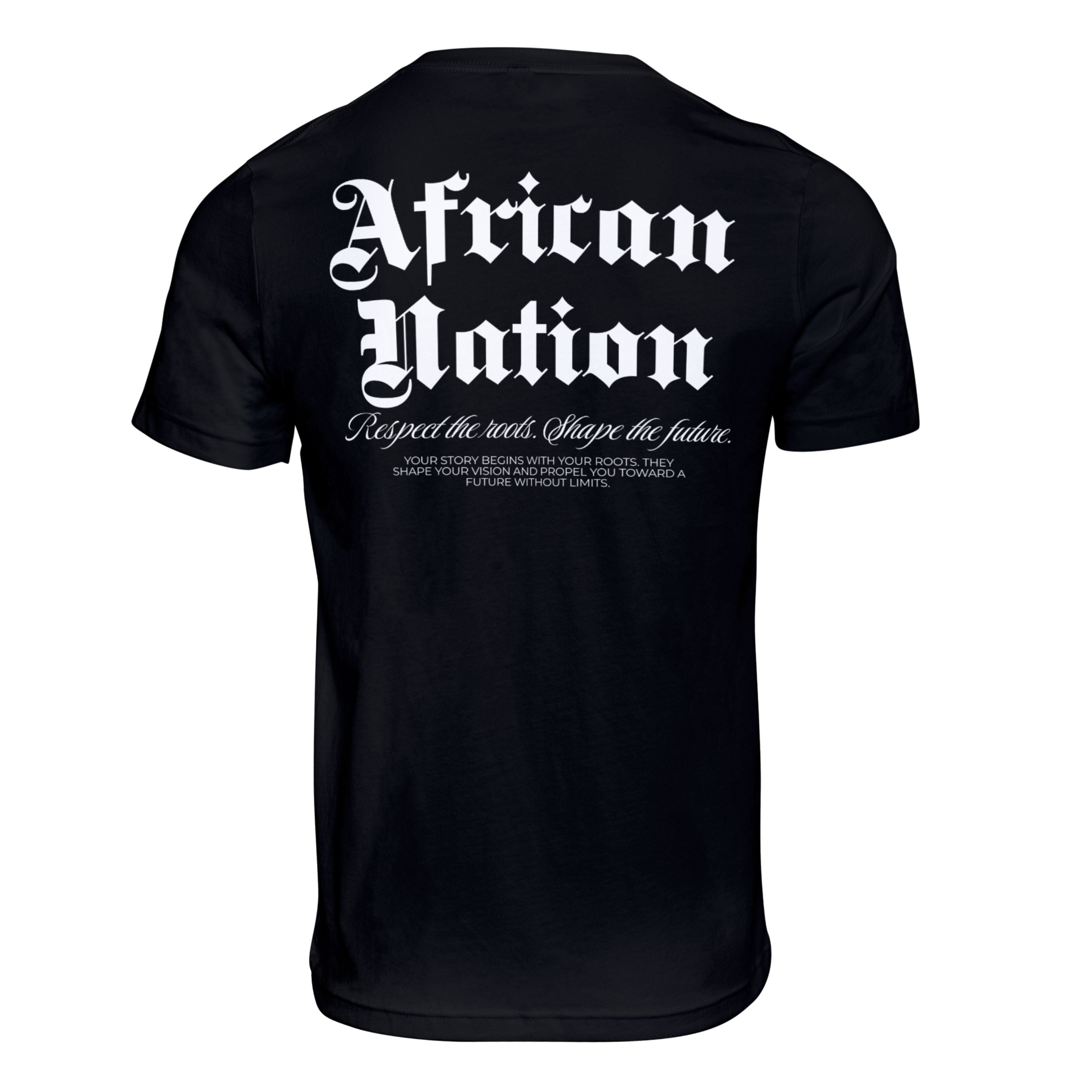 T-shirt unisexe noir - AFRICAN NATION - BLACK LEGACY STREETWEAR