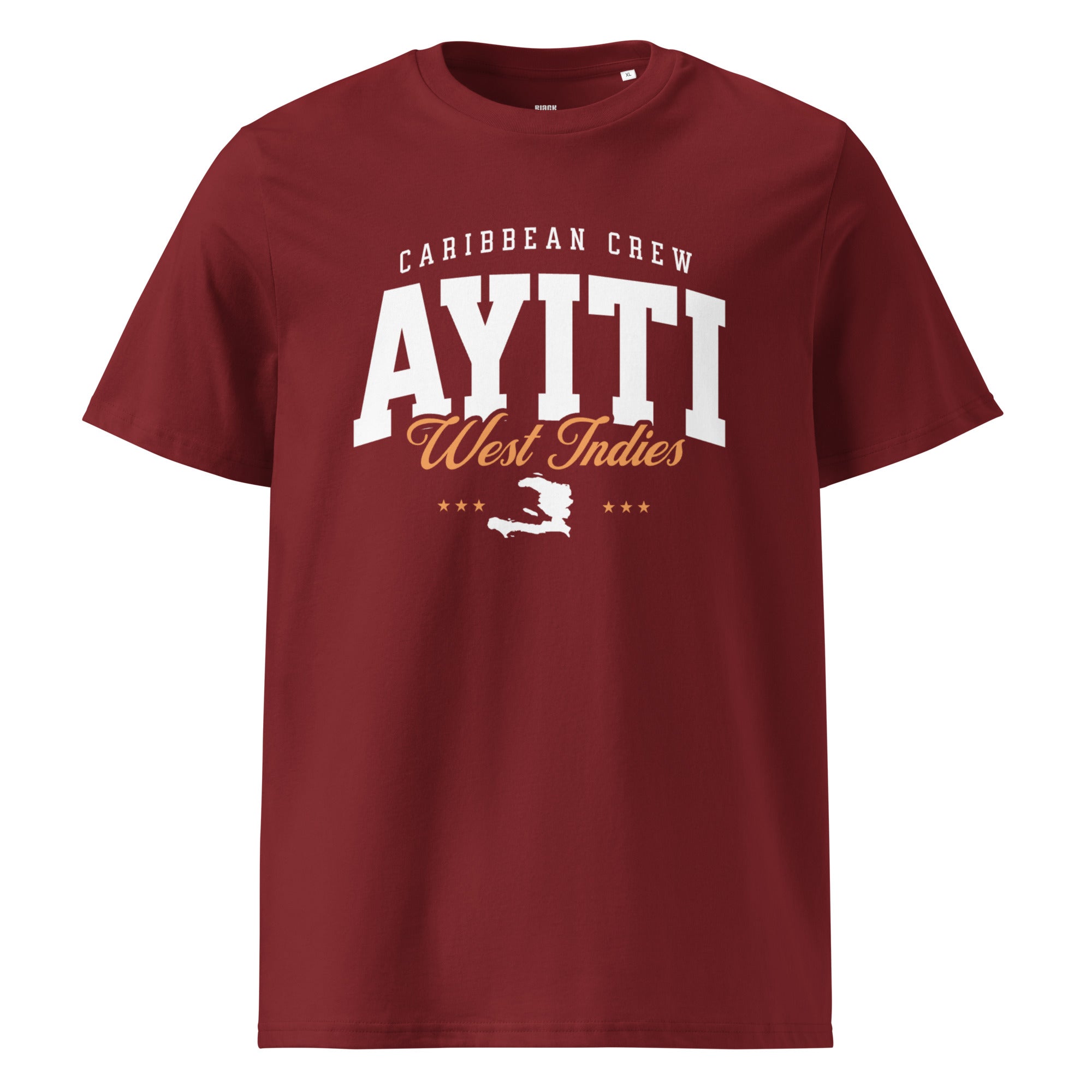 T-SHIRT BORDEAUX UNISEXE AYITI WEST INDIES - BLACK LEGACY STREETWEAR