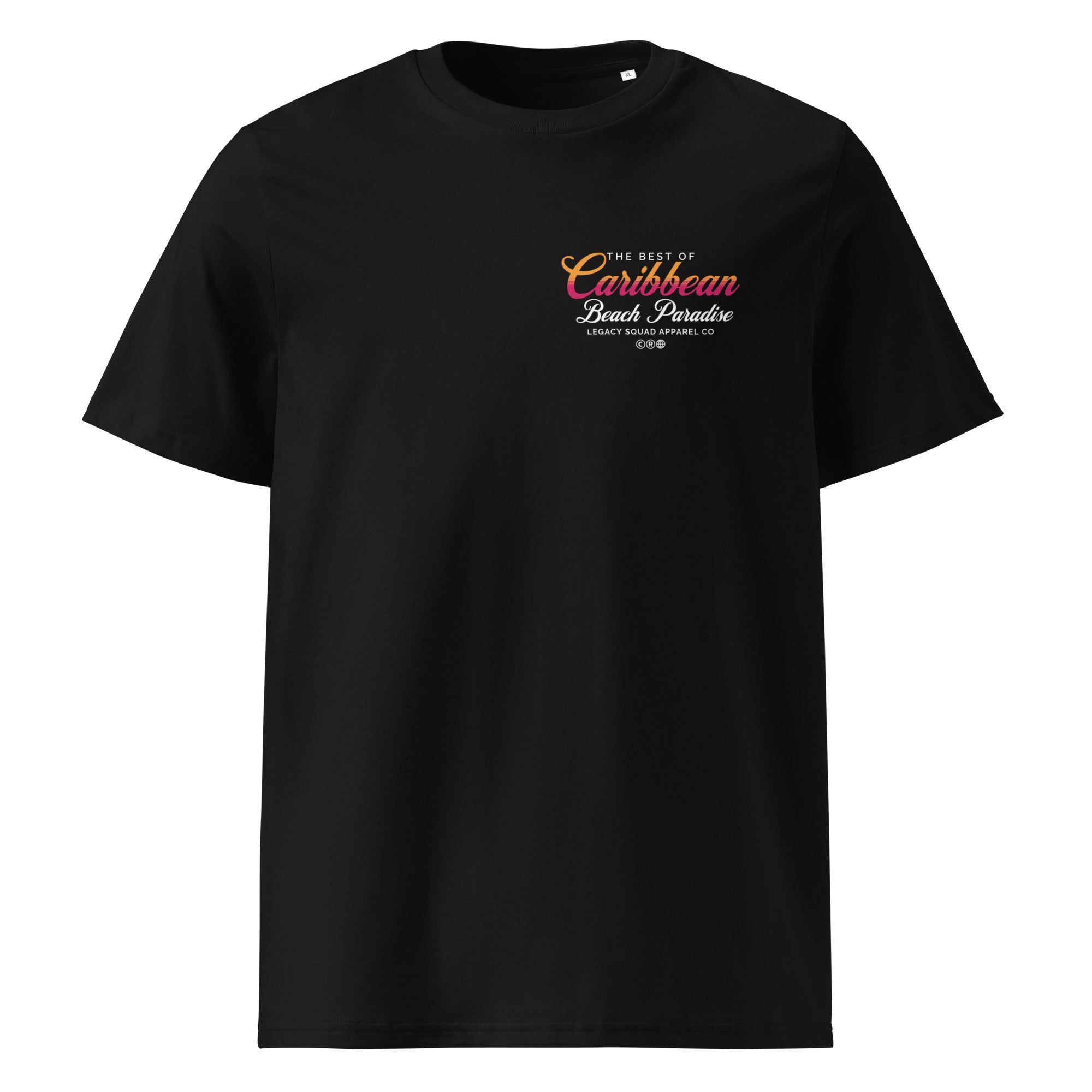 T-SHIRT UNISEXE NOIR CARIBBEAN BEACH PARADISE - BLACK LEGACY STREETWEAR
