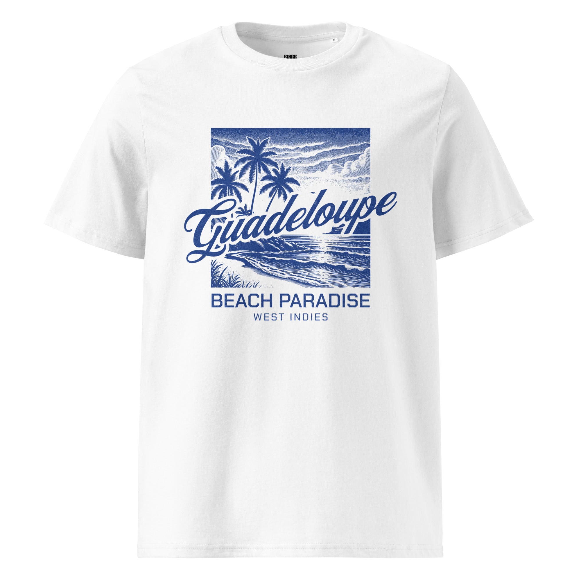 T-shirt unisexe blanc - GUADELOUPE BEACH PARADISE - BLACK LEGACY STREETWEAR