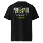 T-SHIRT UNISEXE NOIR DE DOS - POINTE À PITRE FLUO - BLACK LEGACY STREETWEAR