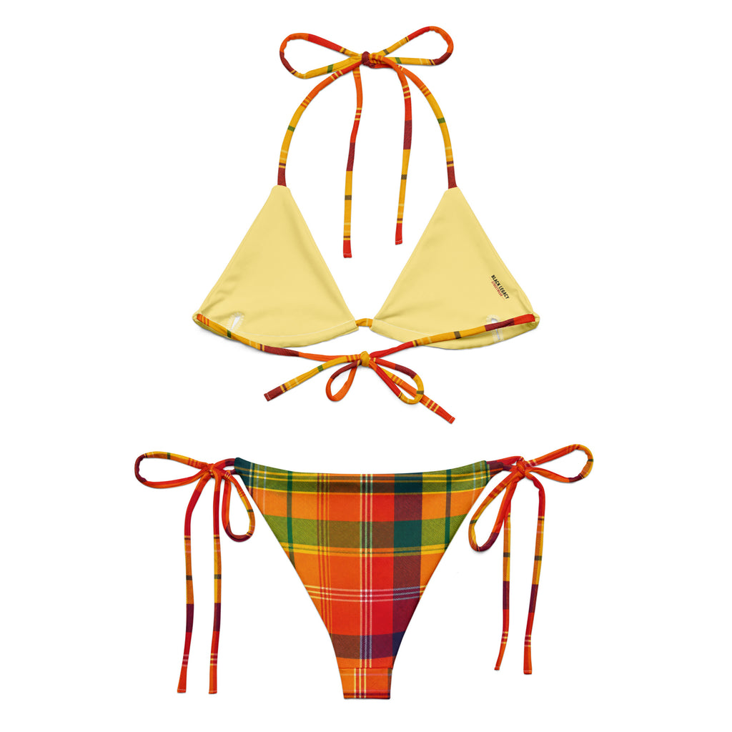 Bikini à cordon - Madras orange - BLACK LEGACY STREETWEAR