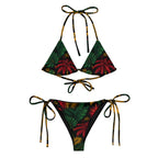 Bikini à cordon - Palmier Tropical - BLACK LEGACY STREETWEAR