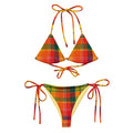 Bikini à cordon - Madras orange - BLACK LEGACY STREETWEAR