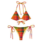 Bikini à cordon - Madras orange - BLACK LEGACY STREETWEAR