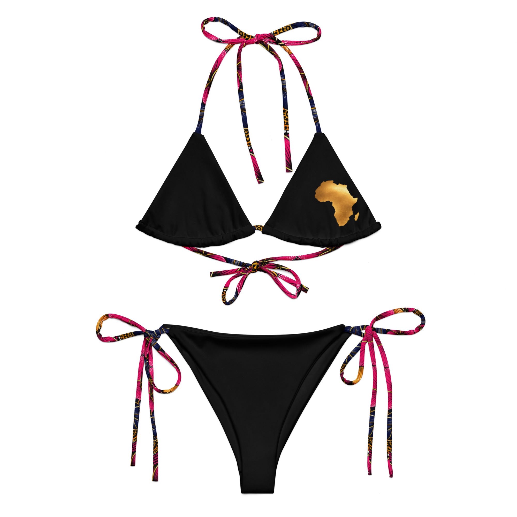 Bikini à cordon wax - Afrique doré - BLACK LEGACY STREETWEAR