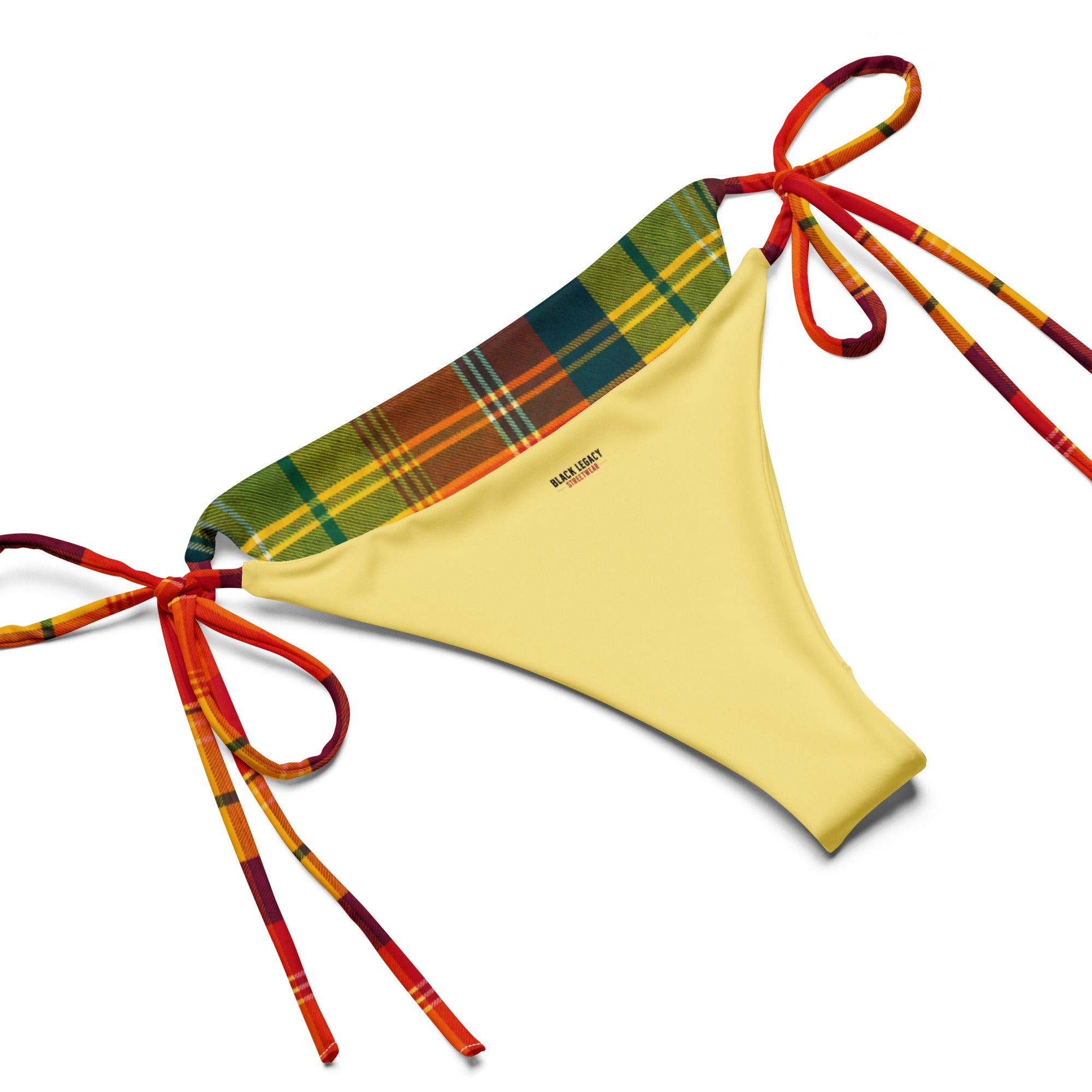 Bikini à cordon - Madras orange - BLACK LEGACY STREETWEAR