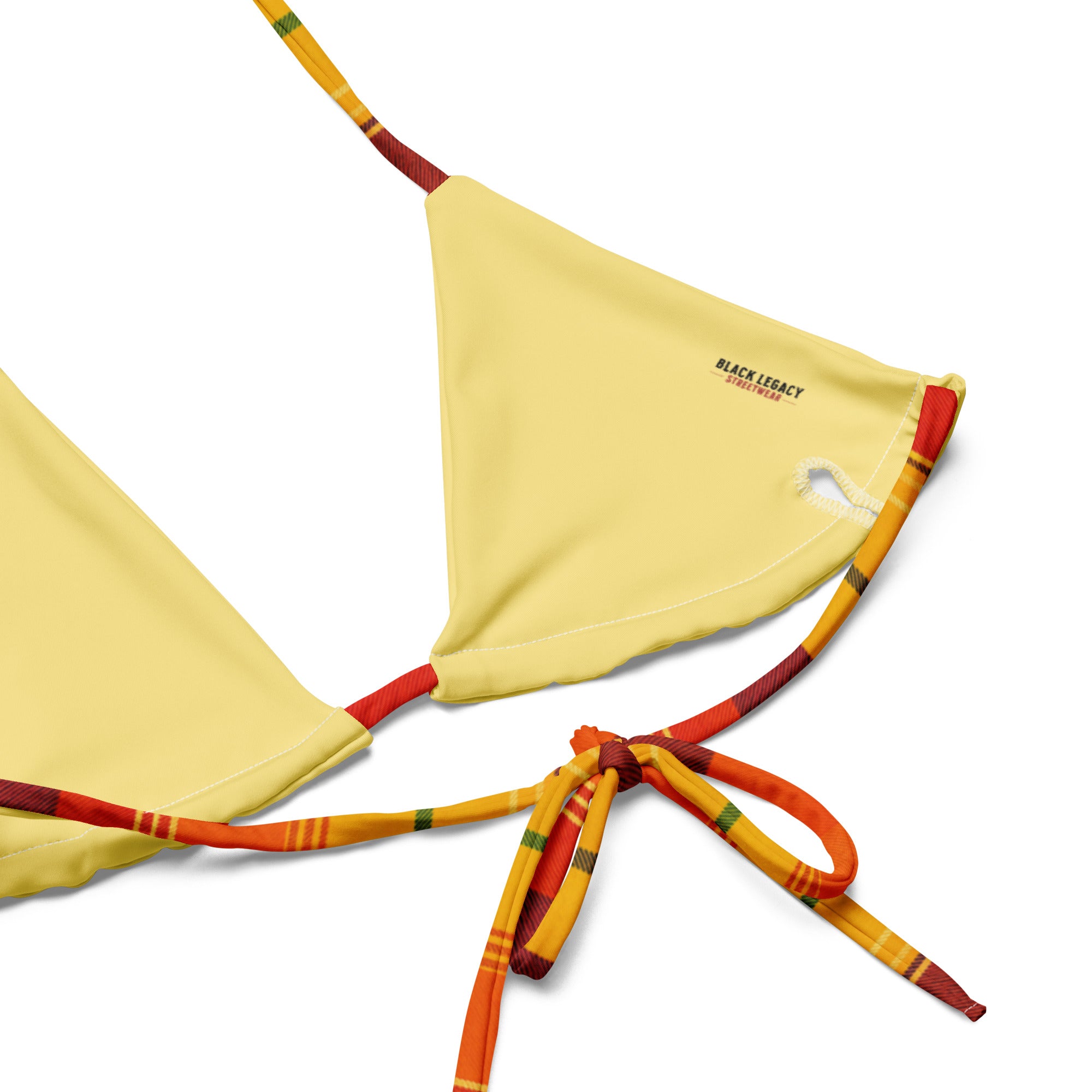 Bikini à cordon - Madras orange - BLACK LEGACY STREETWEAR
