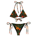 BIKINI À CORDON - HIBISCUS TROPICAL -  BLACK LEGACY STREETWEAR