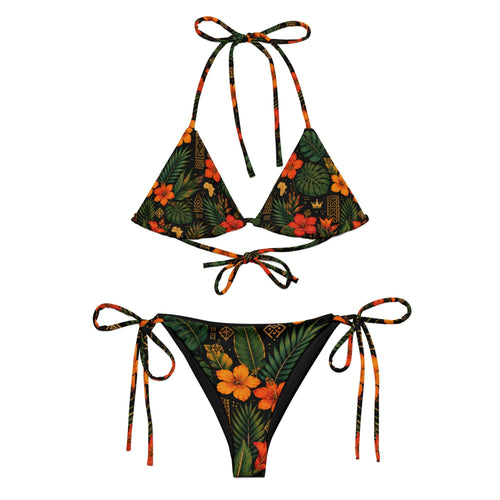 BIKINI À CORDON - TROPICAL - BLACK LEGACY STREETWEAR