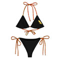 BIKINI NOIR À CORDON MADRAS MARTINIQUE DORÉE - BLACK LEGACY STREETWEAR