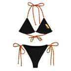 BIKINI NOIR À CORDON MADRAS MARTINIQUE DORÉE - BLACK LEGACY STREETWEAR