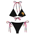 BIKINI NOIR À CORDON WAX - AFRIQUE DORÉ - BLACK LEGACY STREETWEAR