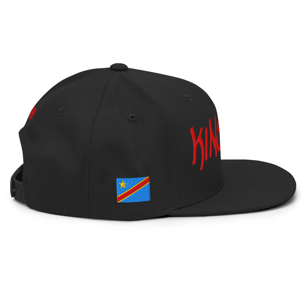 CASQUETTE SNAPBACK KINSHASA BRODERIE 3D PUFFY NOIR BLACK LEGACY STREETWEAR