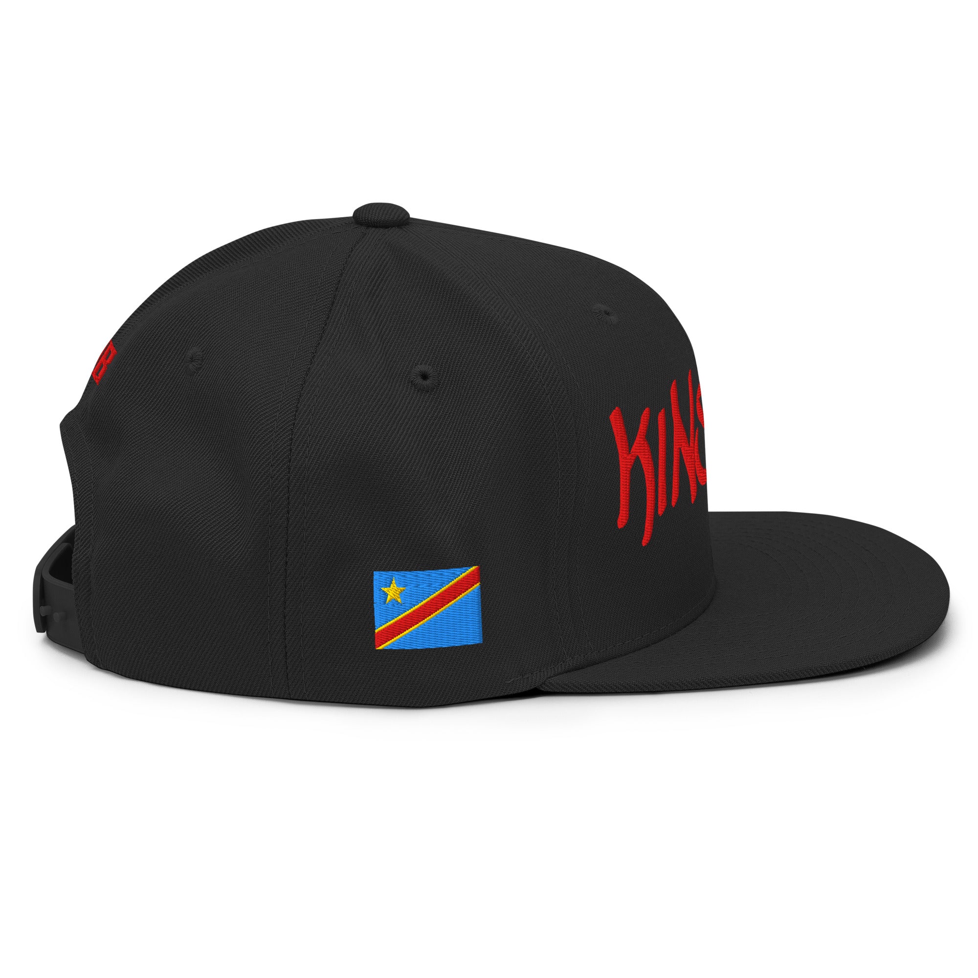 CASQUETTE SNAPBACK KINSHASA BRODERIE 3D PUFFY NOIR BLACK LEGACY STREETWEAR