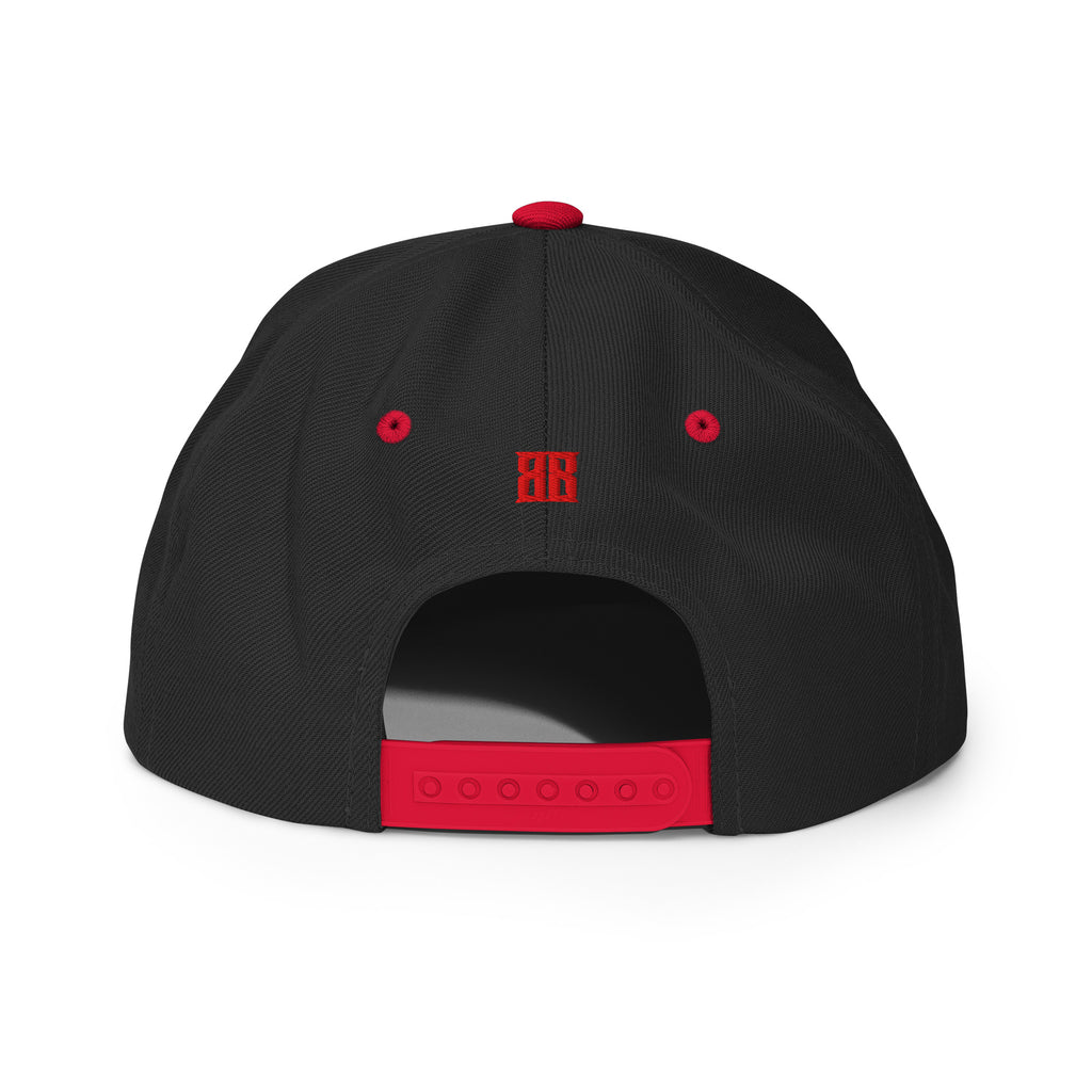 CASQUETTE SNAPBACK GWADININA - DRAPEAU GUADELOUPE - DRAPEAU MARTINIQUE - BRODERIE 3D PUFFY NOIRE/ROUGE - BLACK LEGACY STREETWEAR