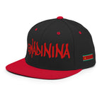 CASQUETTE SNAPBACK GWADININA - DRAPEAU GUADELOUPE - DRAPEAU MARTINIQUE - BRODERIE 3D PUFFY NOIRE/ROUGE - BLACK LEGACY STREETWEAR