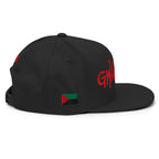CASQUETTE SNAPBACK GWADININA - DRAPEAU GUADELOUPE - DRAPEAU MARTINIQUE - BRODERIE 3D PUFFY NOIRE - BLACK LEGACY STREETWEAR