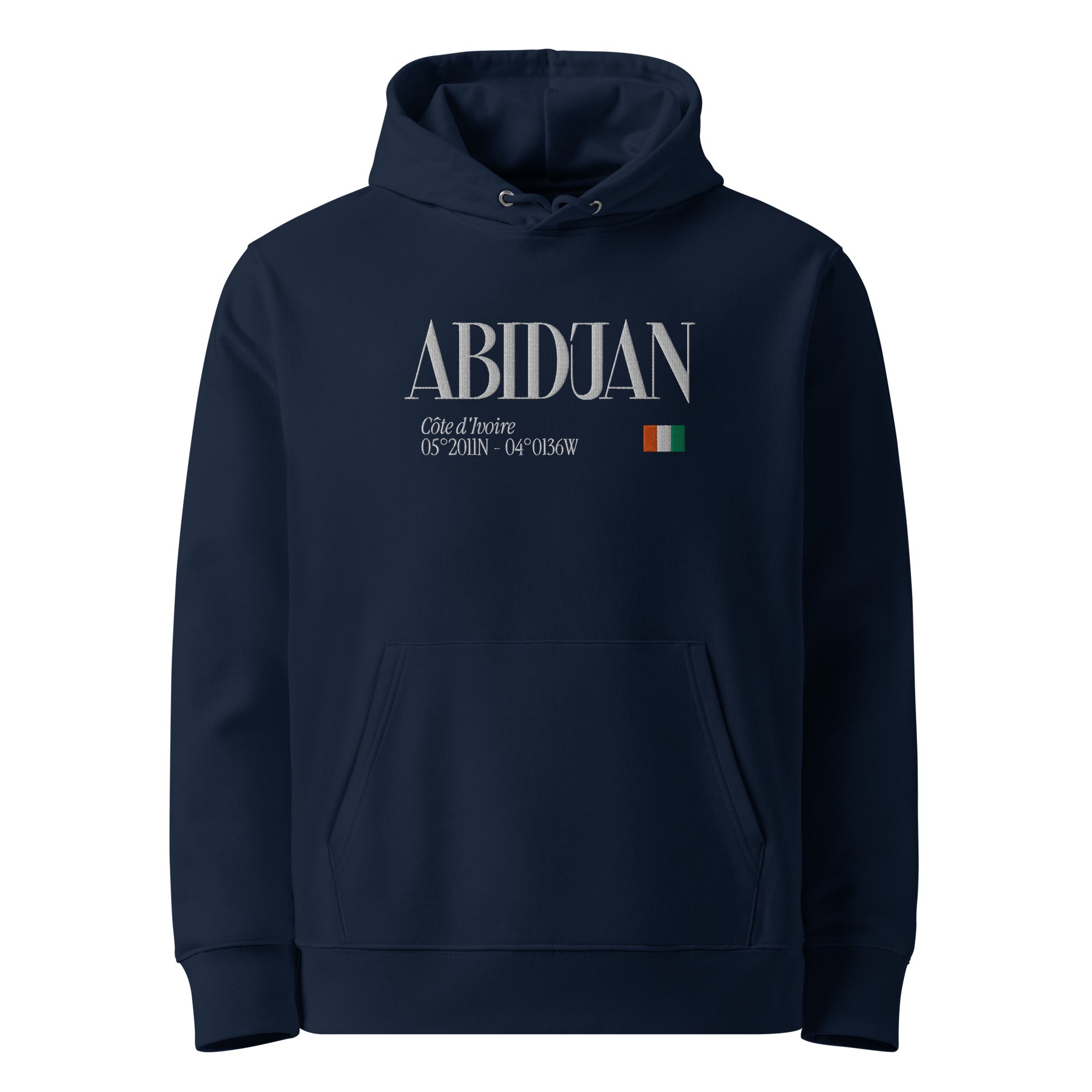 Sweat à capuche unisexe - ABIDJAN BRODÉ - BLACK LEGACY STREETWEAR