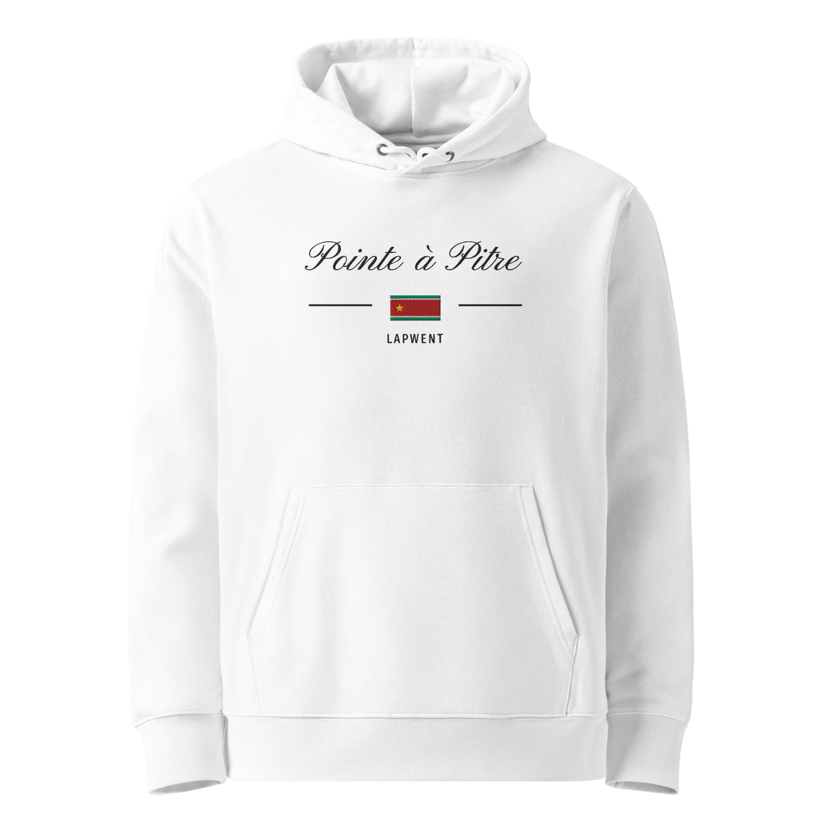Sweat à capuche unisexe - DRAPEAU GUADELOUPE - BRODERIE - BLACK LEGACY STREETWEAR