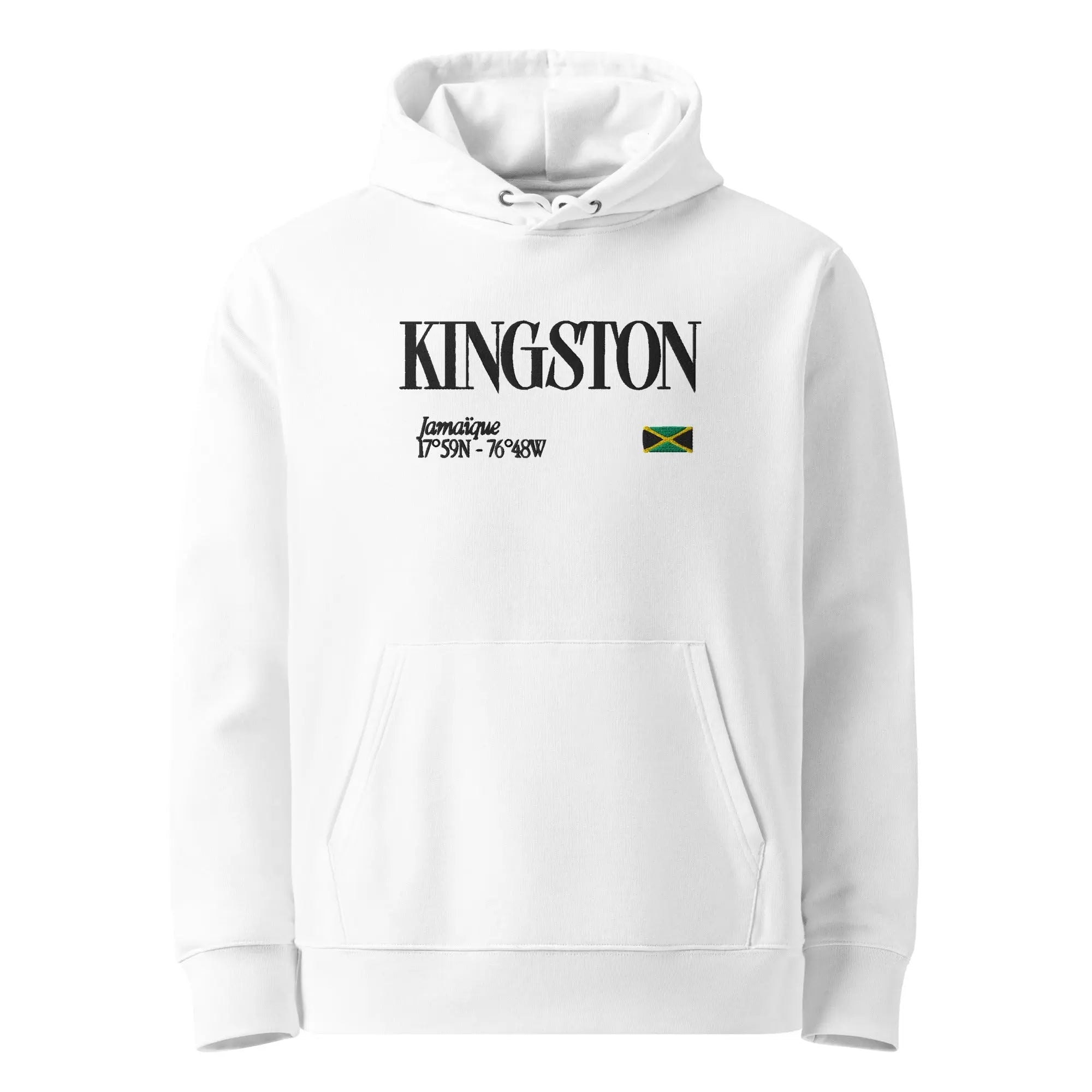 SWEAT À CAPUCHE UNISEXE - KINGSTON - DRAPEAU JAMAIQUE - BLACK LEGACY STREETWEAR