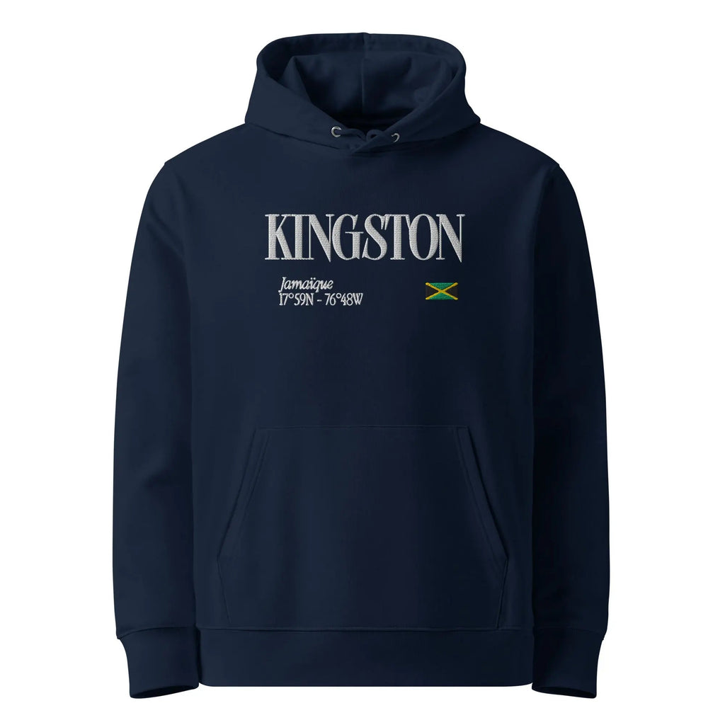 SWEAT À CAPUCHE UNISEXE - KINGSTON - DRAPEAU JAMAIQUE - BLACK LEGACY STREETWEAR