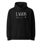 Sweat à capuche unisexe - LAGOS BRODÉ - BLACK LEGACY STREETWEAR