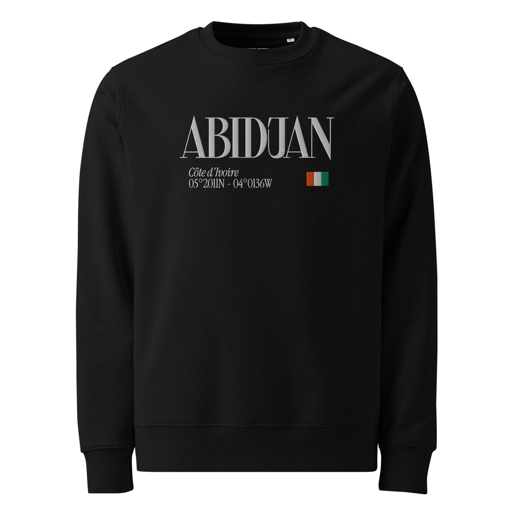 Sweatshirt unisexe - ABIDJAN BRODÉ - BLACK LEGACY STREETWEAR