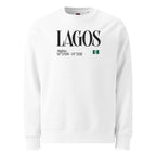 SWEATSHIRT UNISEXE - LAGOS BRODÉ - DRAPEAU NIGERIA - BLACK LEGACY STREETWEAR