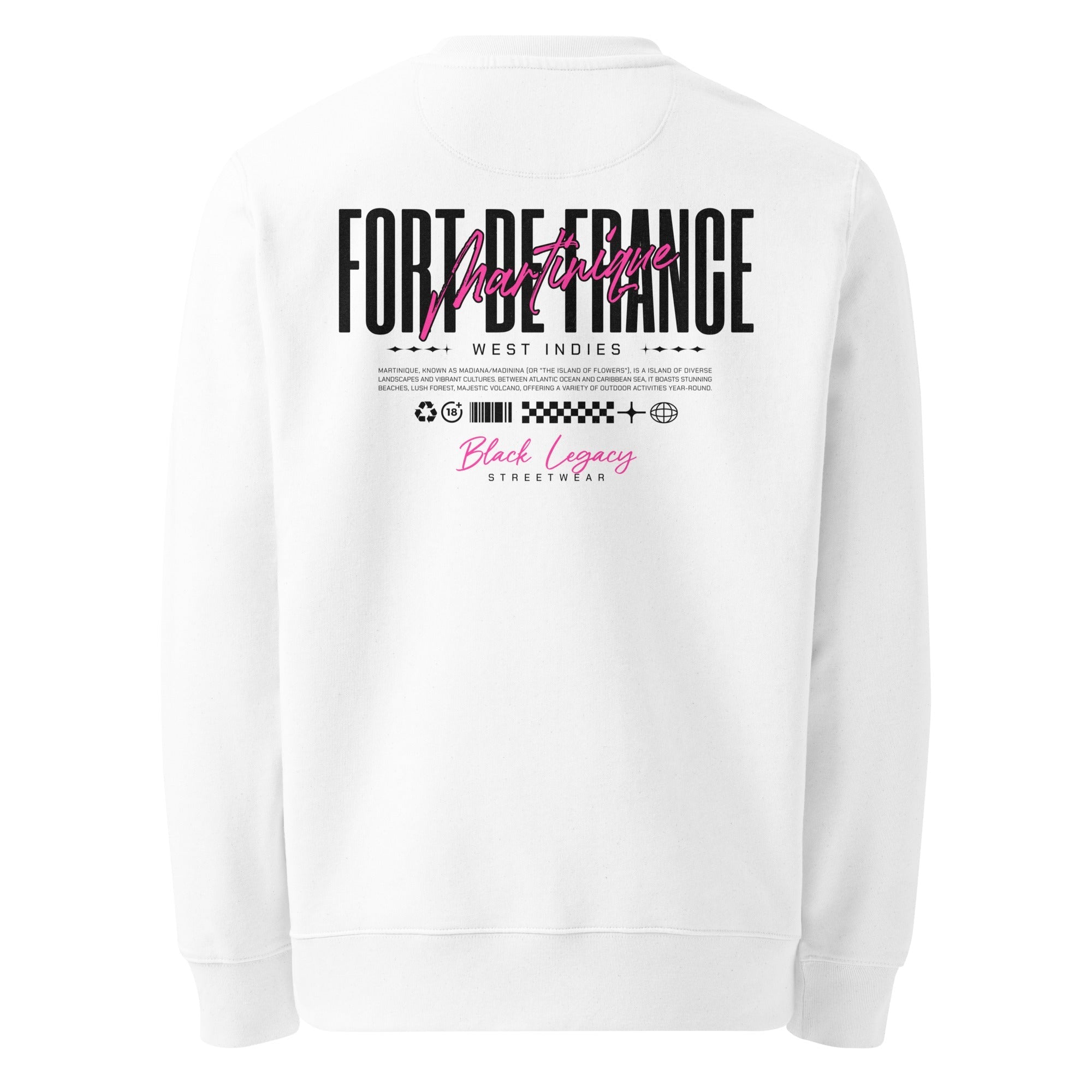 Sweatshirt unisexe - FORT DE FRANCE FLUO - BLACK LEGACY STREETWEAR