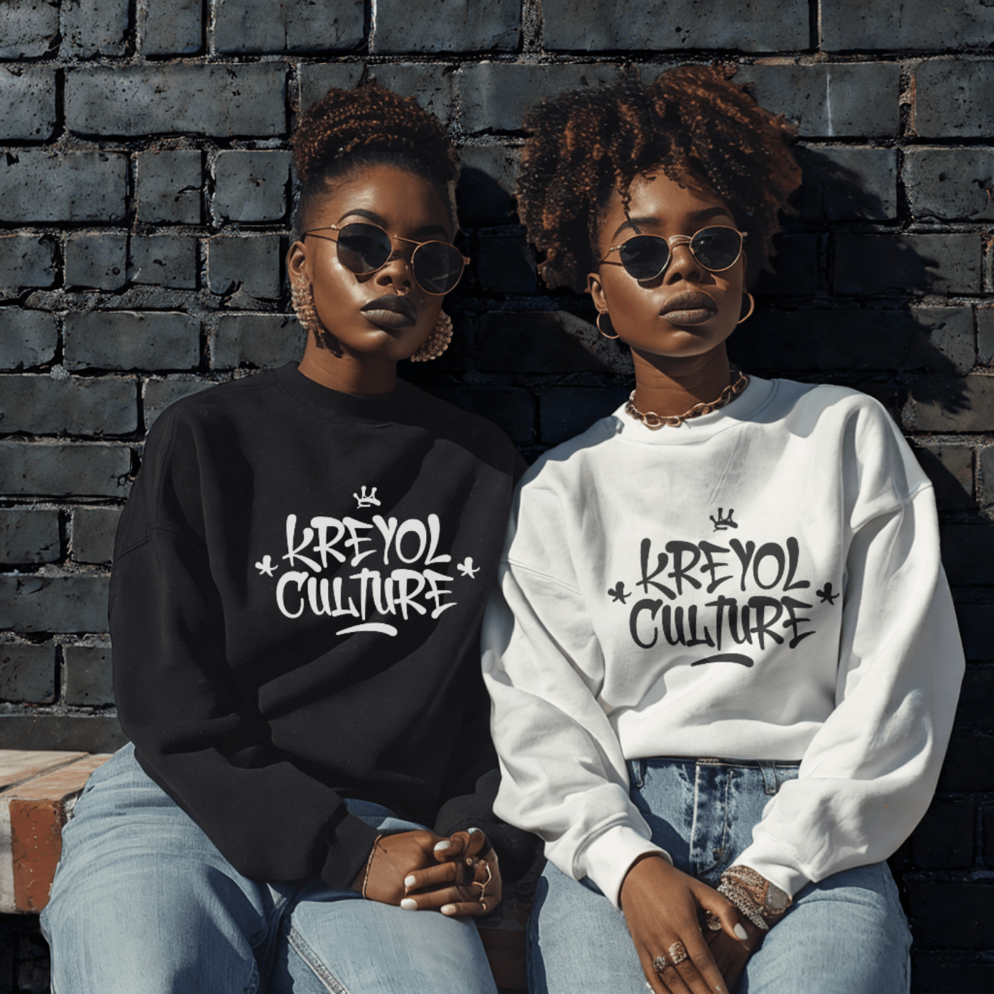 Sweatshirt unisexe - KREYOL CULTURE - BLACK LEGACY STREETWEAR