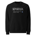 SWEATSHIRT UNISEXE - KINSHASA BRODÉ - DRAPEAU RDC - BLACK LEGACY STREETWEAR