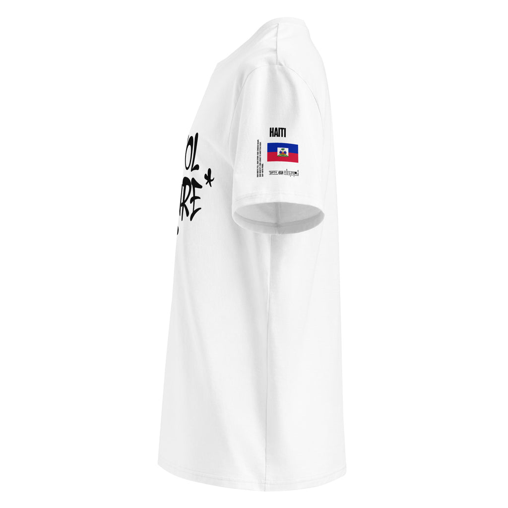 T-shirt unisexe - KREYOL CULTURE - DRAPEAU HAITI CARTE MADRAS - BLACK LEGACY STREETWEAR