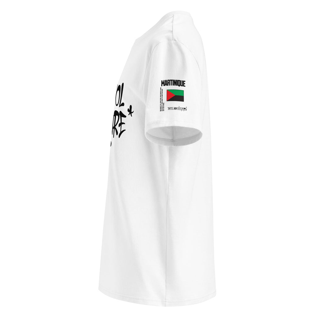 T-SHIRT UNISEXE - KREYOL CULTURE - DRAPEAU MARTINIQUE CARTE MADRAS - BLACK LEGACY STREETWEAR