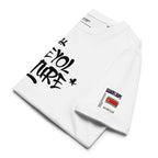 T-SHIRT UNISEXE BLANC - KREYOL CULTURE - DRAPEAU GUADELOUPE CARTE MADRAS - BLACK LEGACY STREETWEAR