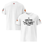 T-SHIRT UNISEXE BLANC - KREYOL CULTURE - DRAPEAU GUADELOUPE CARTE MADRAS - BLACK LEGACY STREETWEAR