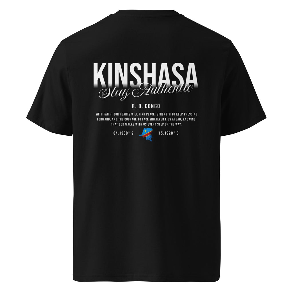 T-shirt unisexe - KINSHASA STAY AUTHENTIC BLACK LEGACY STREETWEAR