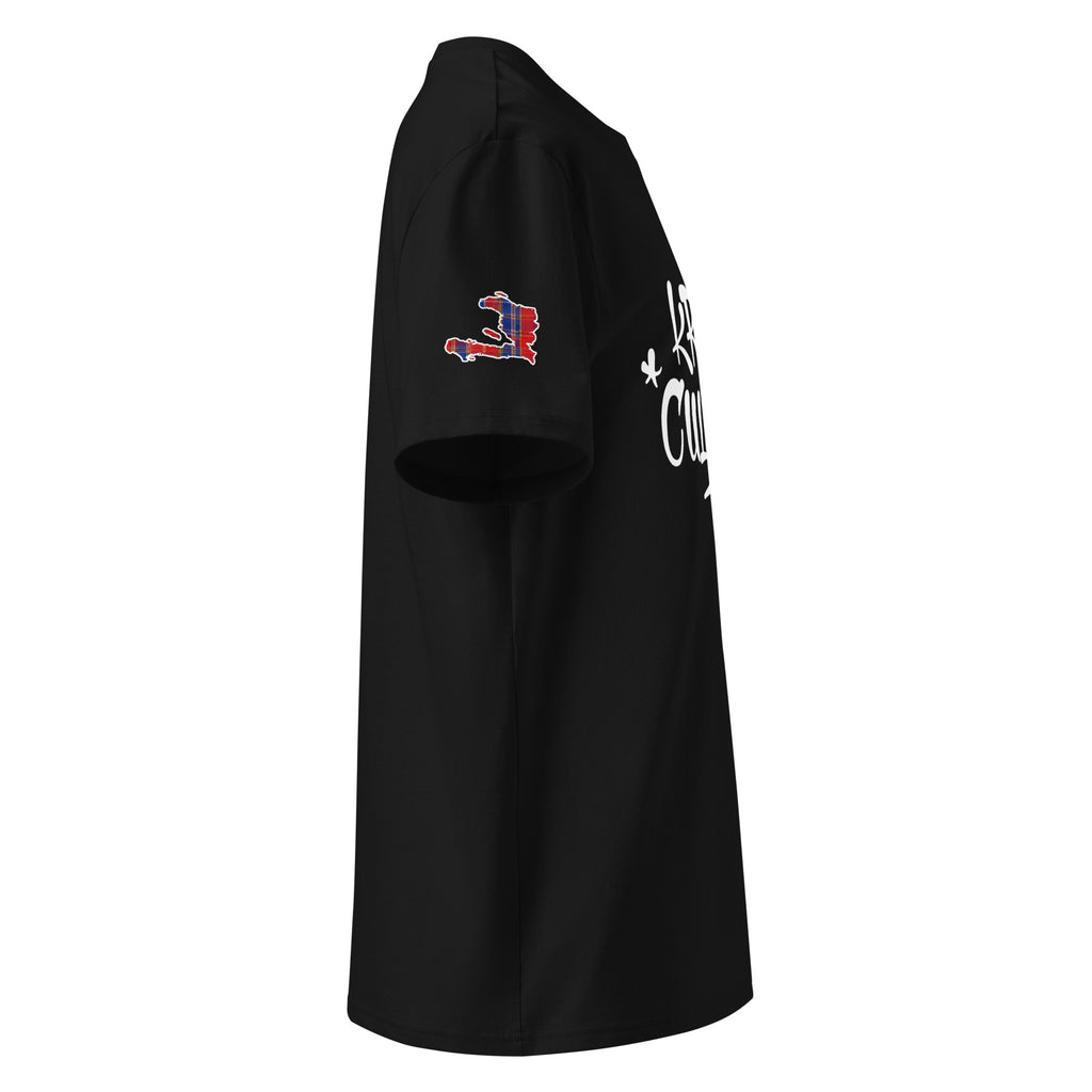 T-shirt unisexe - KREYOL CULTURE - DRAPEAU HAITI CARTE MADRAS - BLACK LEGACY STREETWEAR