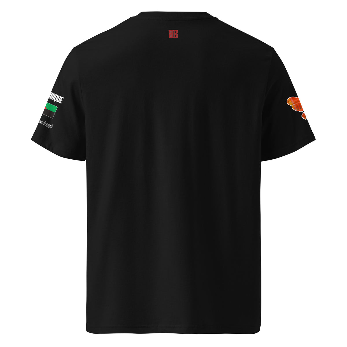 T-SHIRT UNISEXE - KREYOL CULTURE - DRAPEAU MARTINIQUE CARTE MADRAS - BLACK LEGACY STREETWEAR