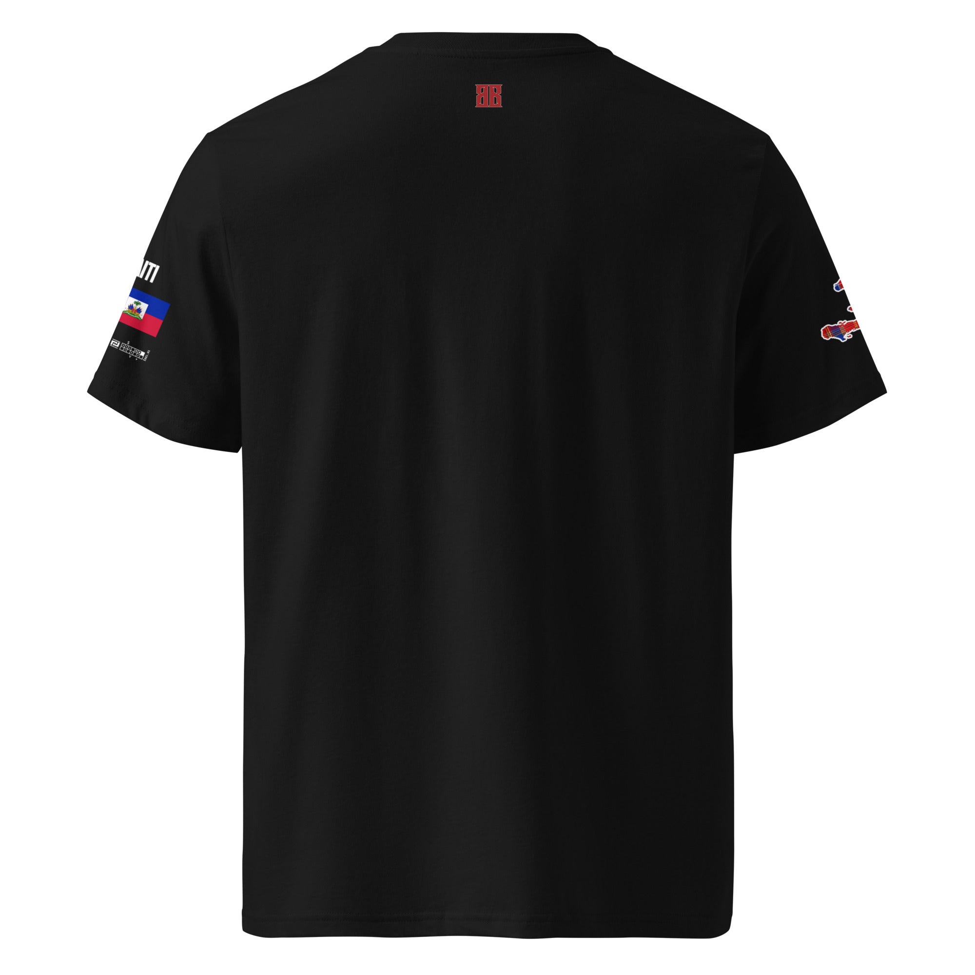 T-SHIRT UNISEXE NOIR - KREYOL CULTURE - DRAPEAU HAITI CARTE MADRAS - BLACK LEGACY STREETWEAR
